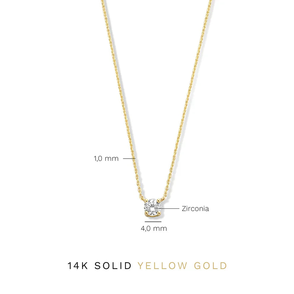 Clea™ | 14K Gold Moissanite Stone Necklace