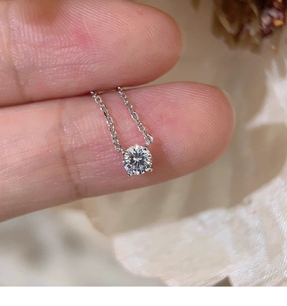 Clea™ | 14K Gold Moissanite Stone Necklace